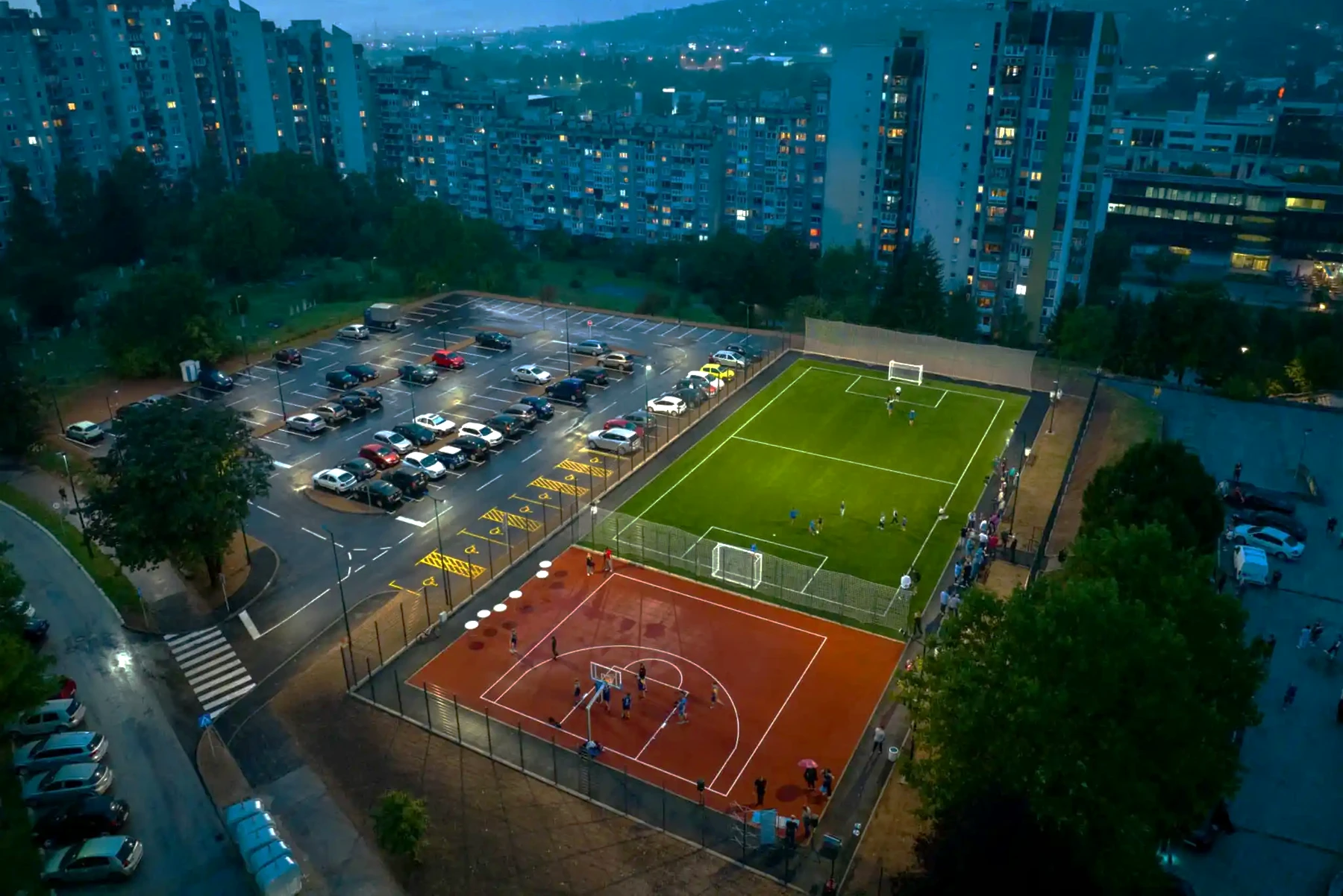 dva sportska terena sa umjetnom podlogom u B fazi Alipašinog Polja GMT Design doo Sarajevo Projektovanje i nadzor 2